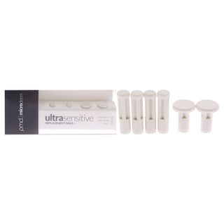 PMD Ultra Sensitive Replacement Discs Set - White for Unisex - 6 Pc 4 Small Discs, 2 Large Discs
