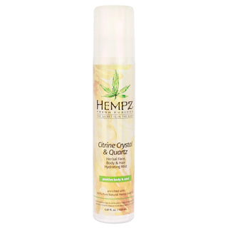 Fresh Fusions Citrine Crystal and Quartz Herbal Face, Body and Hair Hydrating Mist by Hempz for Unisex - 5.07 oz Body Mist