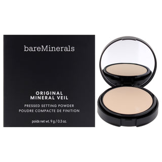 Original Mineral Veil Pressed Setting Powder - Sheer Light by bareMinerals for Women - 0.3 oz Powder - Complete Your Makeup Look with a Flawless Finish