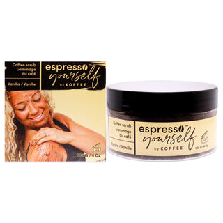Koffee Beauty Vanilla Coffee Scrub - 4 oz Natural Body Scrub for All Genders
