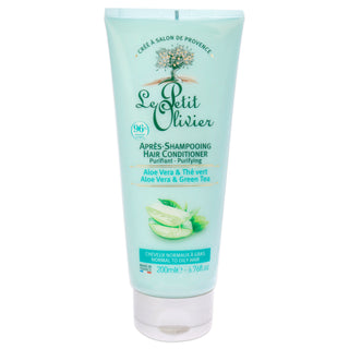Hair Conditioner Purifying - Aloe Vera and Green Tea by Le Petit Olivier for Women - 6.76 oz Conditioner