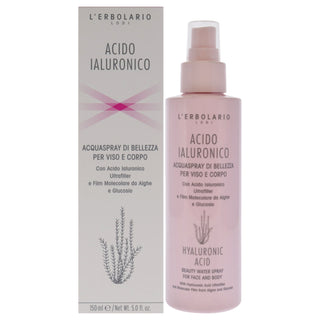 Hyaluronic Acid Beauty Water Spray for Face and Body by LErbolario for Unisex - 5 oz Body Spray