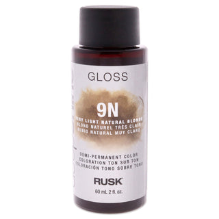 Deepshine Gloss Demi-Permanent Color - 9N Very Light Natural Blonde by Rusk for Unisex - 2 oz Hair Color