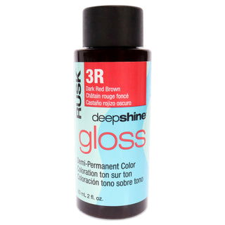 Rusk Deepshine Gloss Demi-Permanent Color 3R Dark Red Brown 2 oz Hair Color - Unisex