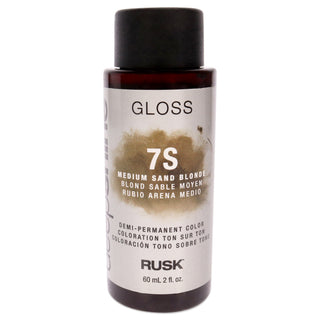 Rusk Deepshine Gloss Demi-Permanent Color - 7S Medium Sand Blonde for Unisex - 2 oz Hair Color