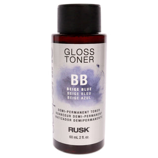 Deepshine Gloss Demi-Permanent Toner - BB Beige Blue by Rusk for Unisex - 2 oz Hair Color