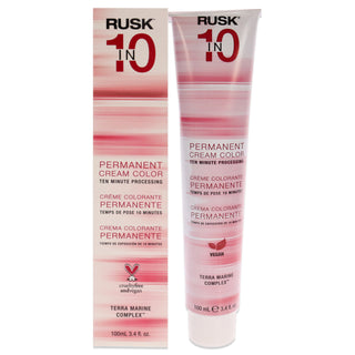 Permanent Cream Color In10 - 6CG Dark Copper Golden Blonde by Rusk for Unisex - 3.4 oz Hair Color