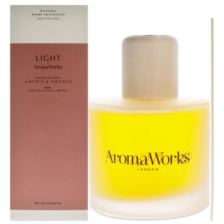 Aromaworks Light Range Reed Diffuser in Amyris and Orange - 6.76 oz Unisex Reed Diffuser for Home