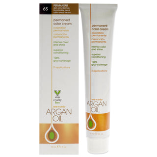 One 'n Only Argan Oil Permanent Color Cream in 6S Dark Sand Blonde - 3 oz Hair Color for Unisex