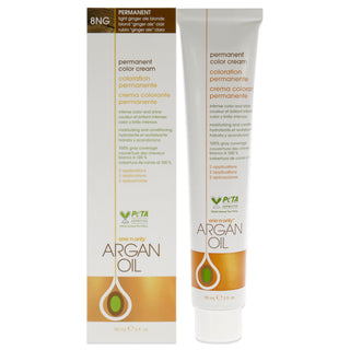 One n Only Argan Oil Permanent Color Cream - 8NG Light Ginger Ale Blonde for Unisex - 3 oz Hair Color