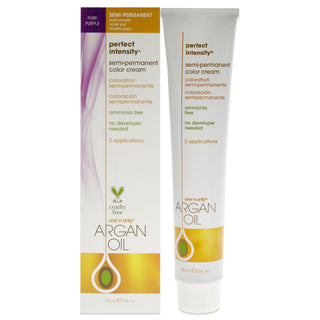 One 'n Only Argan Oil Perfect Intensity Semi-Permanent Color Cream in Pure Purple - 3 oz Hair Color for Unisex