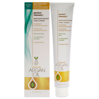 One n Only Argan Oil Perfect Intensity Semi-Permanent Color Cream for Unisex - Electric Teal, 3 oz Hair Color