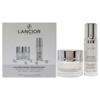 Pearl Radiance Calypso Set by Lancior for Unisex - 2 Pc 1.01oz Pearl Radiance Sublime Face Serum, 1.7oz Pearl Radiance Protect Day Cream