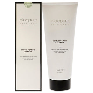 Aloepure Gentle Foaming Cleanser by Aloette for Unisex - 6 oz Cleanser | Soothing Aloe Vera Face Wash for All Skin Types