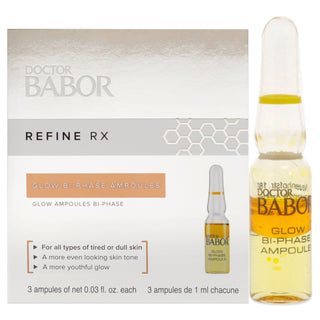 Refine RX Glow Bi-Phase Ampoules by Babor for Women - 3 x 1 ml Serum