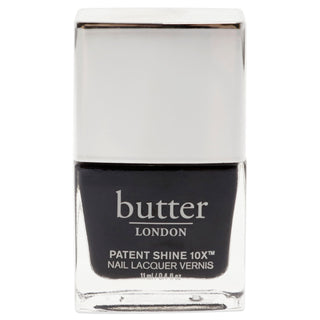 Patent Shine 10X Nail Lacquer - Union Jack Black by Butter London for Women - 0.4 oz Nail Polish