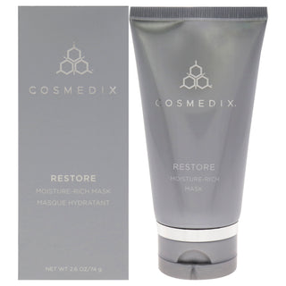 Cosmedix Moisture-Rich Restore Mask for Unisex - 2.6 oz Mask, Hydrating Facial Treatment for Dry Skin