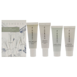 Cosmedix Even Skin Tone Essentials Kit for Unisex - 4 Pc 0.5oz Skincare Set