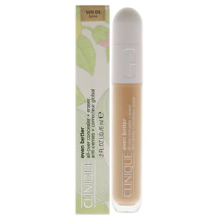 Clinique Even Better All-Over Concealer Plus Eraser - WN 04 Bone for Women - 0.2 oz Concealer - Hide Imperfections and Brighten Skin