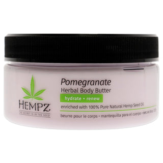Pomegranate Herbal Body Butter by Hempz - Luxurious Unisex Moisturizer - 8 oz