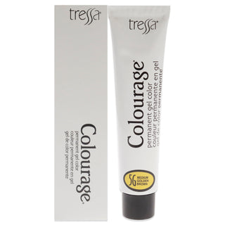 Colourage Permanent Gel Color - 5G Medium Golden Brown by Tressa for Unisex - 2 oz Hair Color