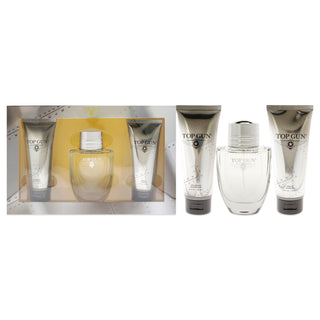 Top Gun Chevron Men's 3 Pc Gift Set - EDT Spray, After Shave Balm, Shower Gel