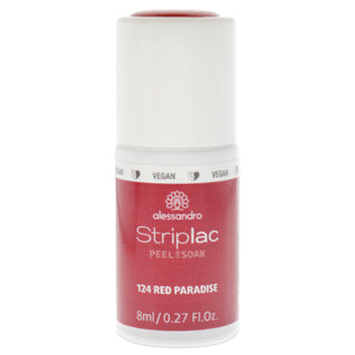Striplac Peel or Soak - 124 Red Paradise by Alessandro for Women - 0.27 oz Nail Polish