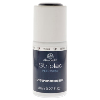 Striplac Peel or Soak - 121 Superstition Blue by Alessandro for Women 0.27 oz Nail Polish