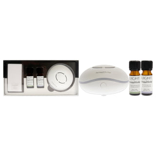 Aromaworks Light Range USB Aroma Diffuser Set for Unisex - Lemongrass, Bergamot, Petitgrain, Lavender Essential Oils - 4 Pc Set with USB Diffuser and Refill Pads