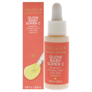 Pacifica Glow Baby Super C Serum for Unisex - 0.8 oz Serum - Brighten and Hydrate Your Skin
