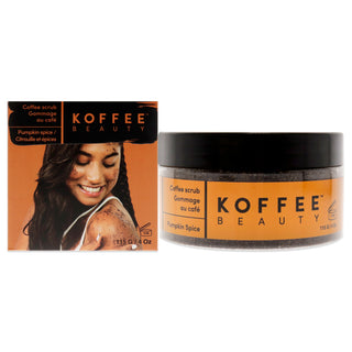 Koffee Beauty Pumpkin Spice Coffee Scrub for All Skin Types - 4 oz Scrub for Men and Women, Exfoliating Body Scrub with Natural Ingredients