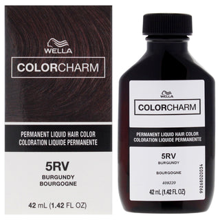 Color Charm Permanent Liquid Hair Color - 5RV Burgundy by Wella for Unisex - 1.42 oz Hair Color