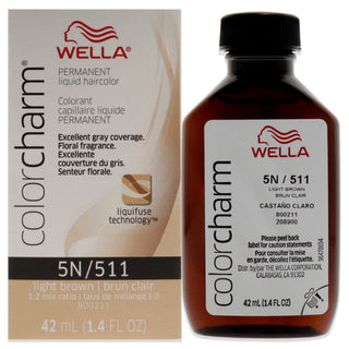 Color Charm Permanent Liquid Hair Color - 511 5N Light Brown by Wella for Unisex - 1.42 oz Hair Color