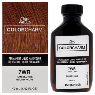Color Charm Permanent Liquid Hair Color - 7WR Tan Blonde by Wella for Unisex - 1.42 oz Hair Color