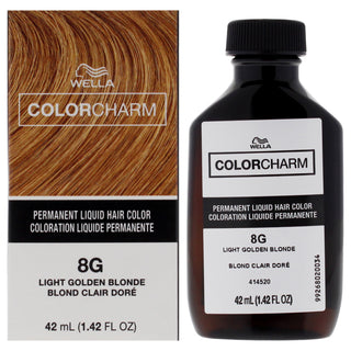 Color Charm Permanent Liquid Hair Color - 8G Light Golden Blonde by Wella for Unisex - 1.42 oz Hair Color