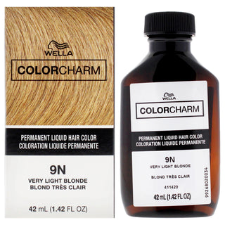 Color Charm Permanent Liquid Hair Color - 9N Very Light Blonde by Wella for Unisex - 1.42 oz Hair Color