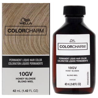 Color Charm Permanent Liquid Hair Color - 1036 10GV Honey Blonde by Wella for Unisex - 1.42 oz Hair Color