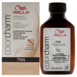 Color Charm Permanent Liquid Hair Color - 7NN Intense Medium Blonde by Wella for Unisex - 1.42 oz Hair Color