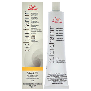 Color Charm Permanent Hair Color Gel - 435 5G Light Golden Brown by Wella for Unisex -2 oz Hair Color