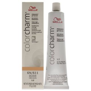 Color Charm Permanent Hair Color Gel - 611 6N Dark Blonde by Wella for Unisex - 2 oz Hair Color