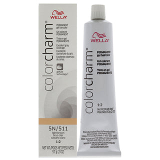 Color Charm Permanent Creme Gel Hair Color - 511 5N Light Brown by Wella for Unisex - 2 oz Hair Color