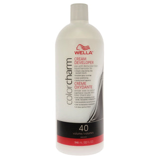 Wella Color Charm 40 Volume Creme Developer for Unisex - 32 oz Lightener