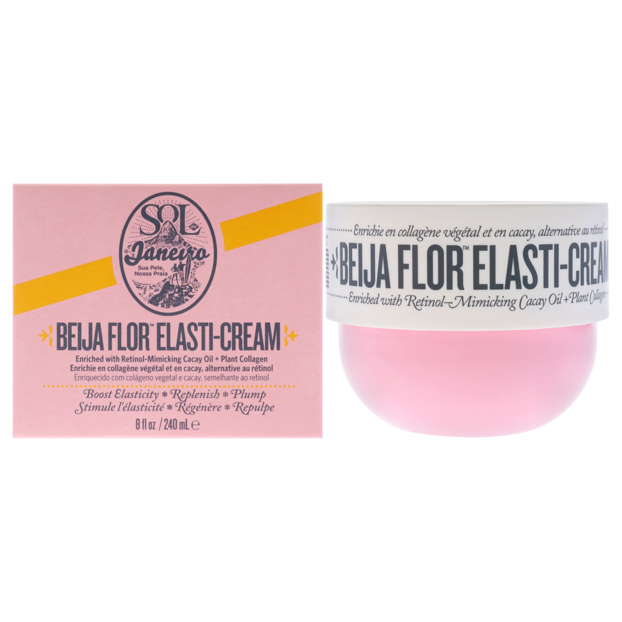 Hydrate and Nourish with Beija Flor Elasti-Cream by Sol de Janeiro - Unisex 8 oz Cream