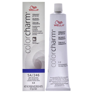 Color Charm Permanent Hair Color Gel - 246 Light Ash Brown by Wella for Unisex - 2 oz Hair Color