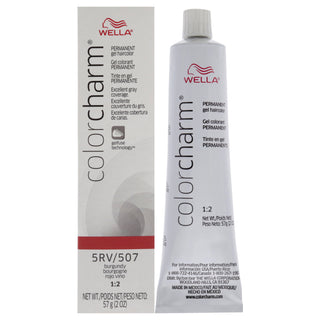 Color Charm Permanent Hair Color Gel - 5RV 507 Burgundy by Wella for Unisex - 2 oz Hair Color