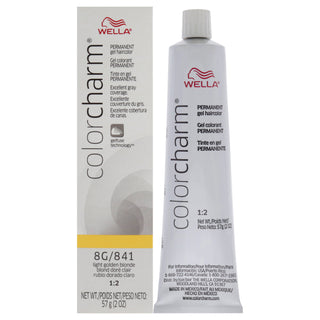 Color Charm Permanent Hair Color Gel - 8G 841 Light Golden Blonde by Wella for Unisex - 2 oz Hair Color