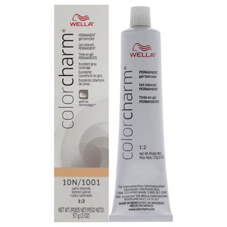 Color Charm Permanent Hair Color Gel - 10N 1001 Satin Blonde by Wella for Unisex - 2 oz Hair Color