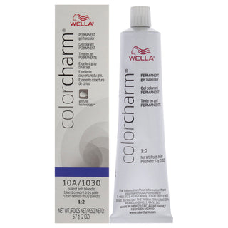 Color Charm Permanent Hair Color Gel - 10A 1030 Palest Ash Blonde by Wella for Unisex - 2 oz Hair Color