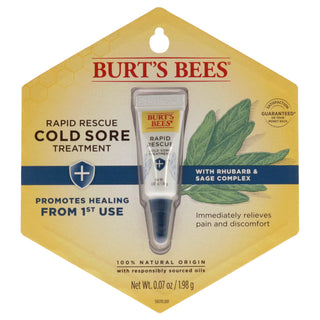 Rapid Rescue Cold Sore Treatment by Burts Bees for Unisex - 0.07 oz Treatment