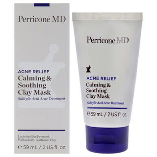 Perricone MD Acne Relief Calming and Soothing Clay Mask - 2 oz Mask for Unisex